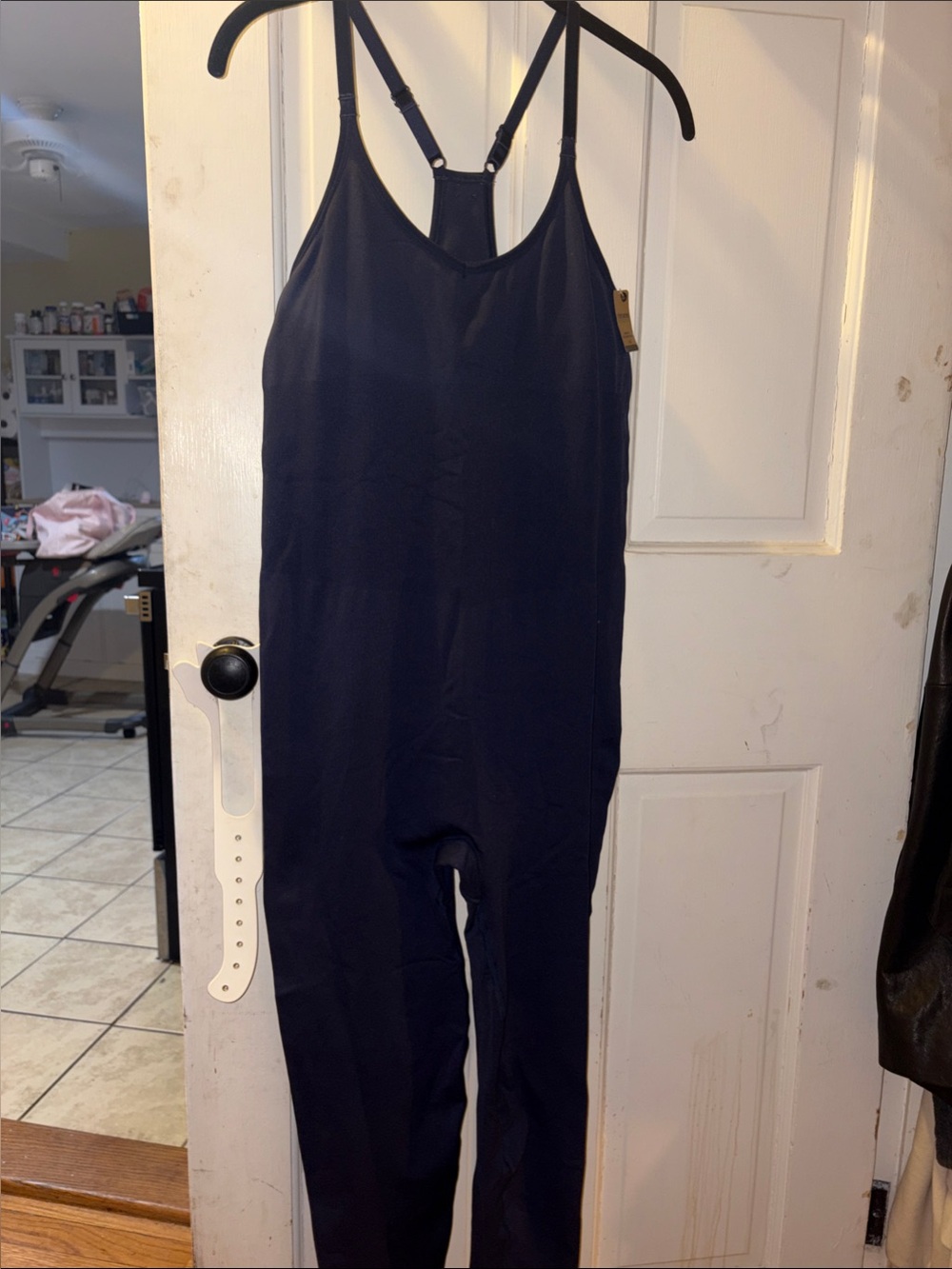 PINK Victoria's Secret Navy Scoop Neck Racerback Bodysuit